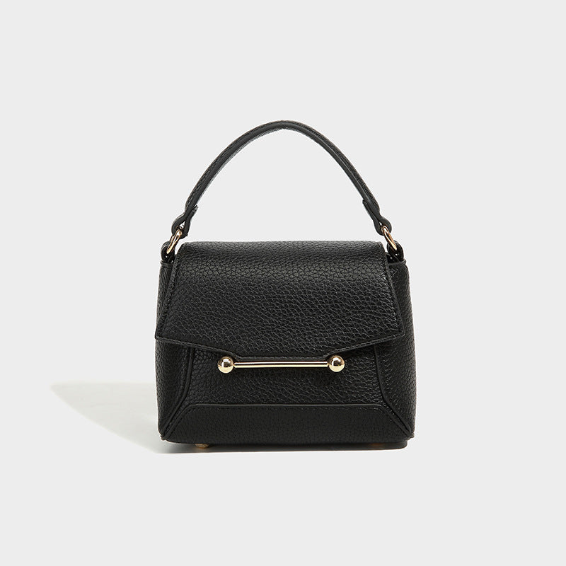 Olive Green Pebbled Leather Mini Handbag