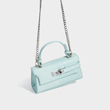 Mini Croc Embossed Top Handle Bag