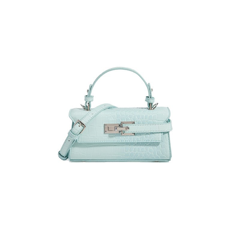 Mini Croc Embossed Top Handle Bag