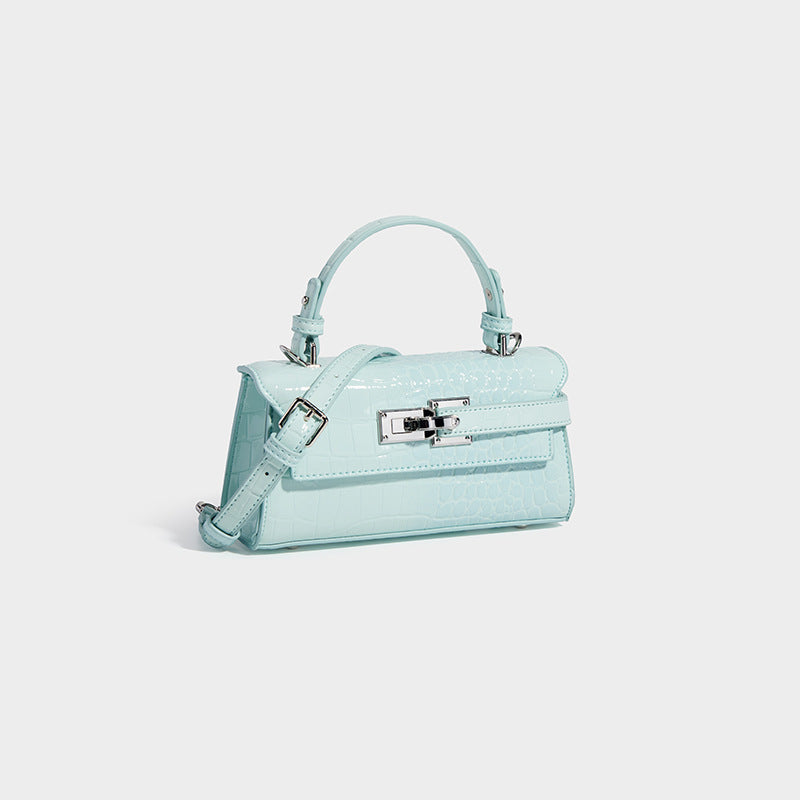 Mini Croc Embossed Top Handle Bag