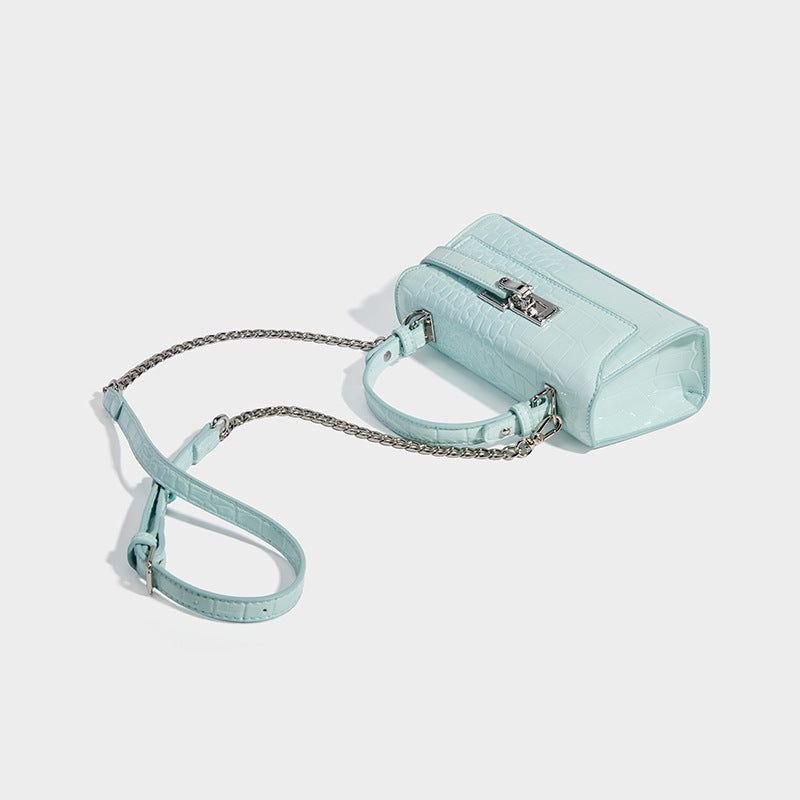 Mini Croc Embossed Top Handle Bag