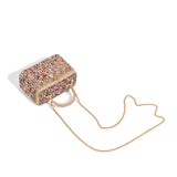 Crystal Beaded Box Crossbody Bag