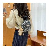 Women's Star Print Denim Mini Backpack