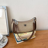 Quilted Silver Heart Chain Bag