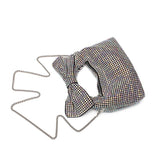 Iridescent Rhinestone Knotted Bow Shoulder Bag