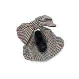 Iridescent Rhinestone Knotted Bow Shoulder Bag