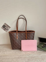 Classic Brown Capacity Tote Shoulder Bag