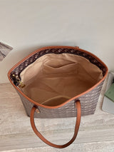 Classic Brown Capacity Tote Shoulder Bag