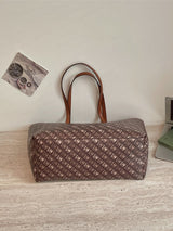 Classic Brown Capacity Tote Shoulder Bag
