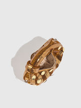 Sequin Knot Handle Evening Clutch Bag