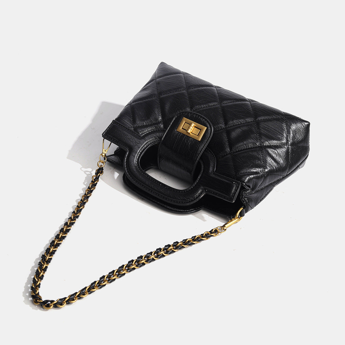 Women's Quilted Top Handle Shoulder Bag