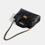 Women's Quilted Top Handle Shoulder Bag