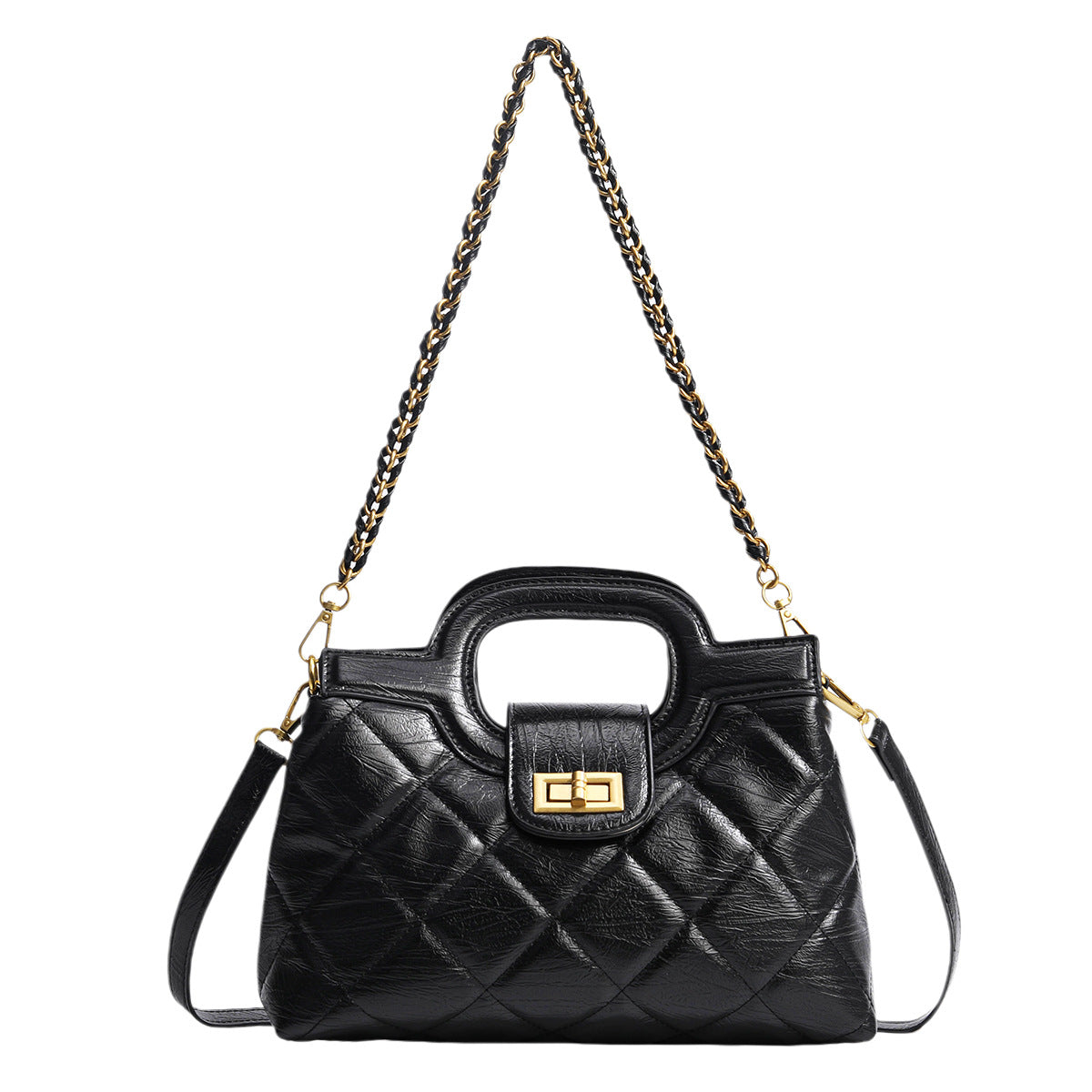 Women's Quilted Top Handle Shoulder Bag