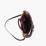 Women's Rhinestone Fan-Shaped Top Handle Crossbody Bag