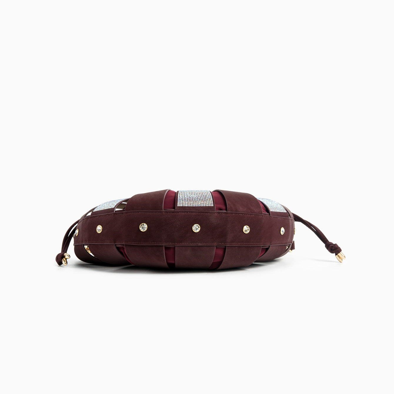 Women's Rhinestone Fan-Shaped Top Handle Crossbody Bag