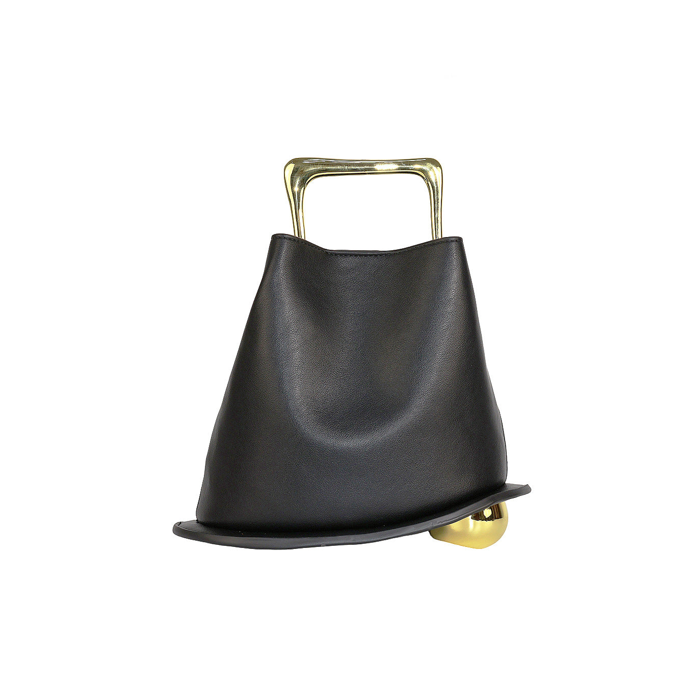Women's Minimalist Top Handle Bucket Bag