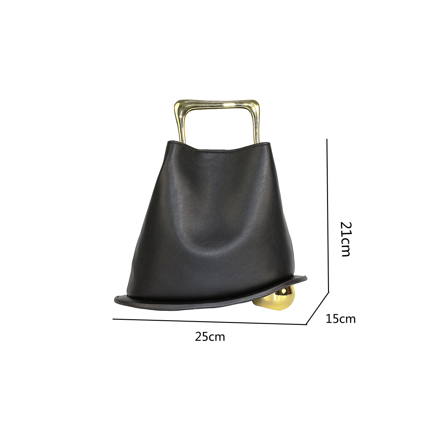 Women's Minimalist Top Handle Bucket Bag