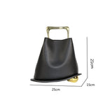 Women's Minimalist Top Handle Bucket Bag