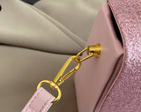 Women`s Glitter Chain Handle Crossbody Satchel