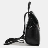 Black   Flap Backpack for Women Travel Bag