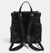 Black   Flap Backpack for Women Travel Bag