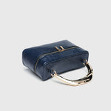 Croc Embossed Top Handle Crossbody Bag