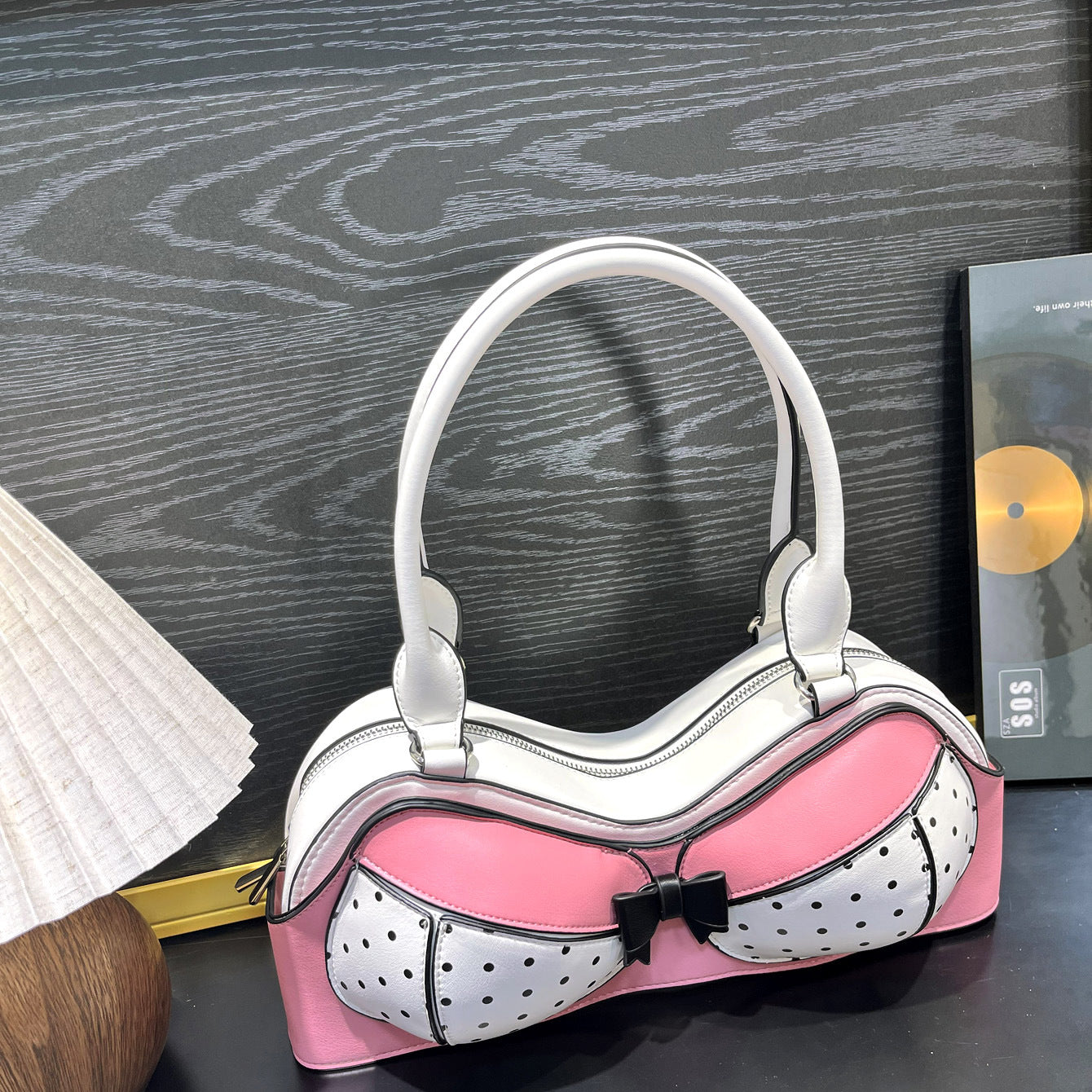 Novelty Bra Shape Shoulder Handbag for Women