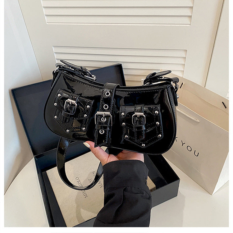 Vintage Buckle Shoulder Bag