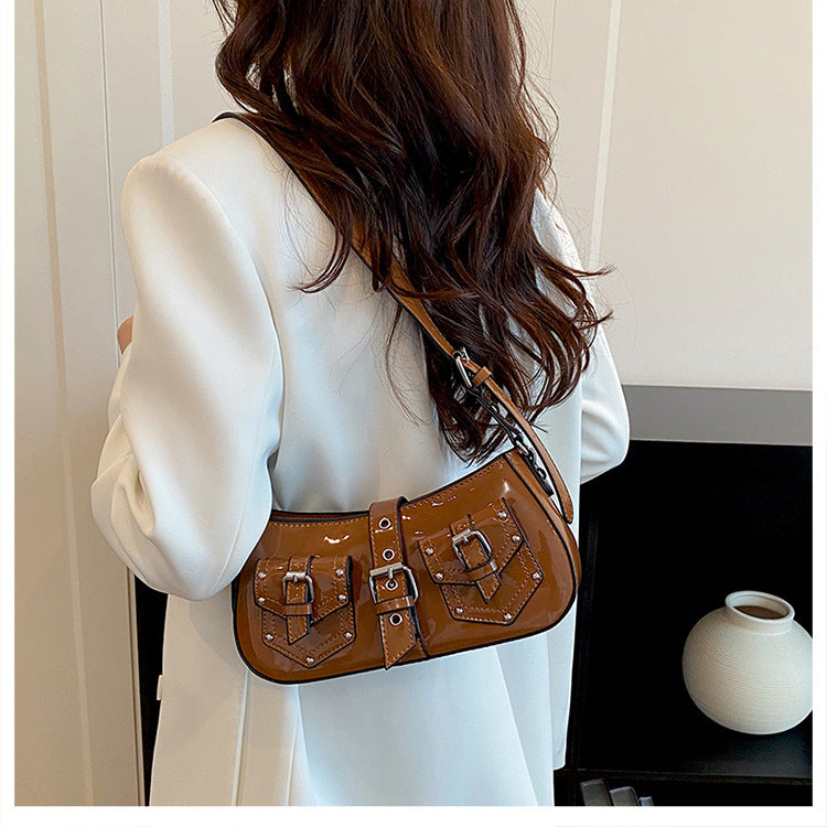 Vintage Buckle Shoulder Bag