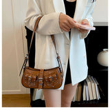 Vintage Buckle Shoulder Bag