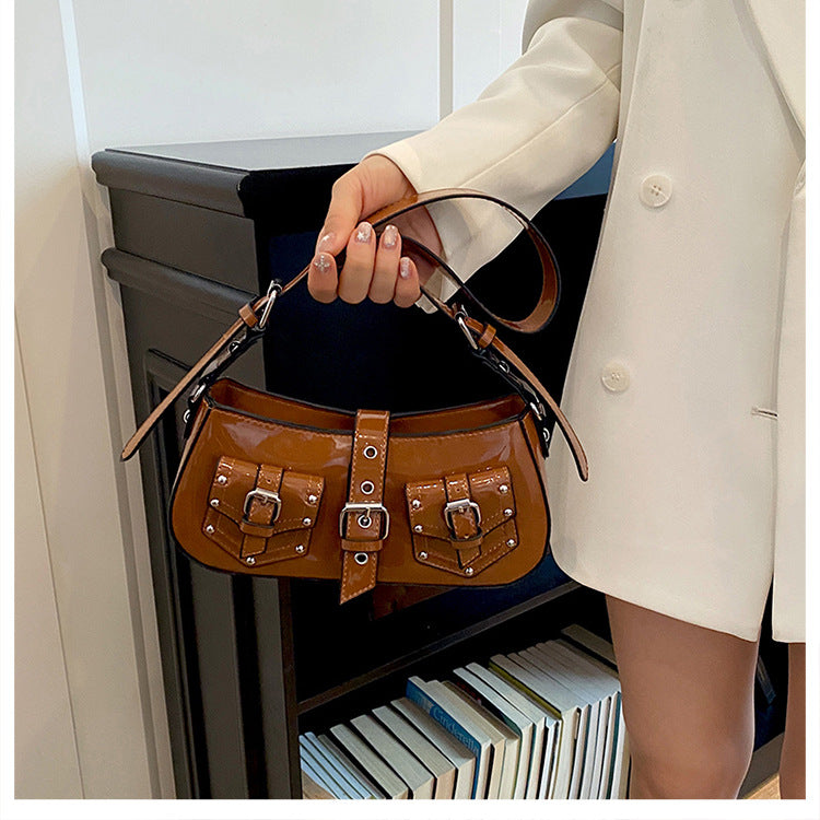 Vintage Buckle Shoulder Bag