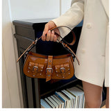 Vintage Buckle Shoulder Bag