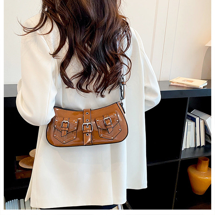 Vintage Buckle Shoulder Bag