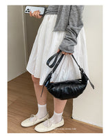 Quilted Crescent Shoulder Bag