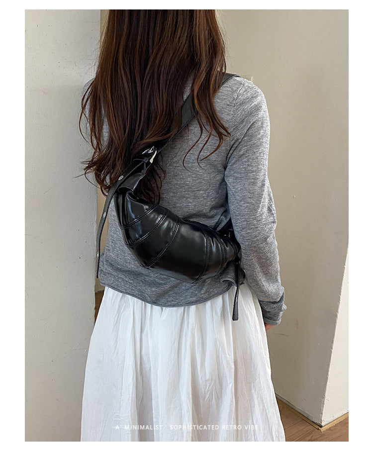 Quilted Crescent Shoulder Bag