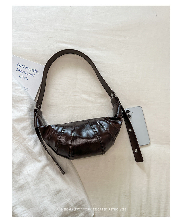 Quilted Crescent Shoulder Bag