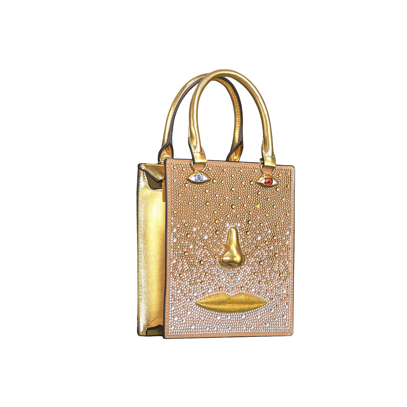 Rhinestone Face Tote Bag