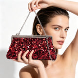 Women's Sequin Chain Clutch Bag