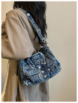 Denim Jacket Shoulder Handbag