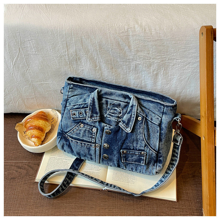 Denim Jacket Shoulder Handbag