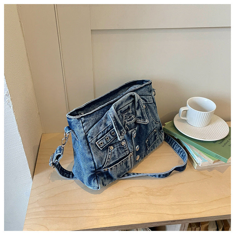 Denim Jacket Shoulder Handbag