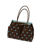 Polka Dot Woven Tote Bag