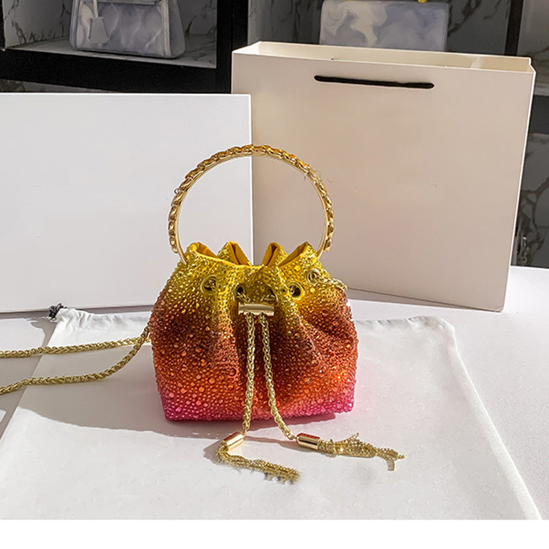 Women's Rhinestone Bucket Bag