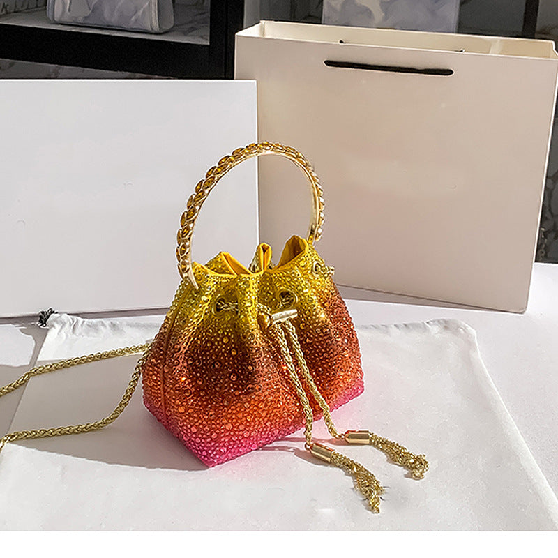 Women's Rhinestone Bucket Bag