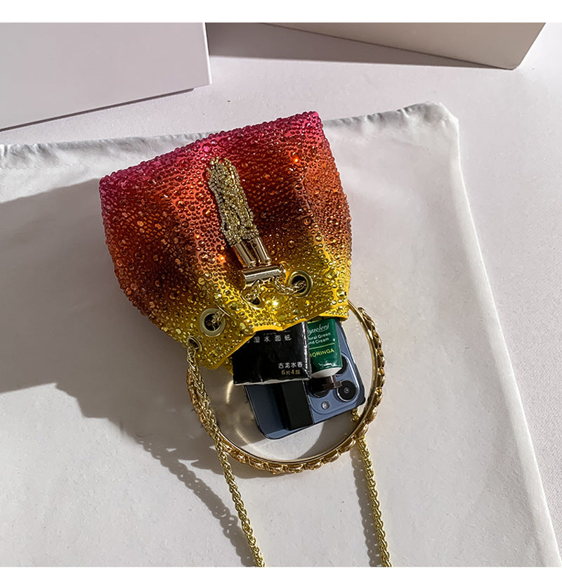 Women's Rhinestone Bucket Bag