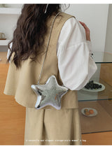 Star Shape Metallic Crossbody Bag