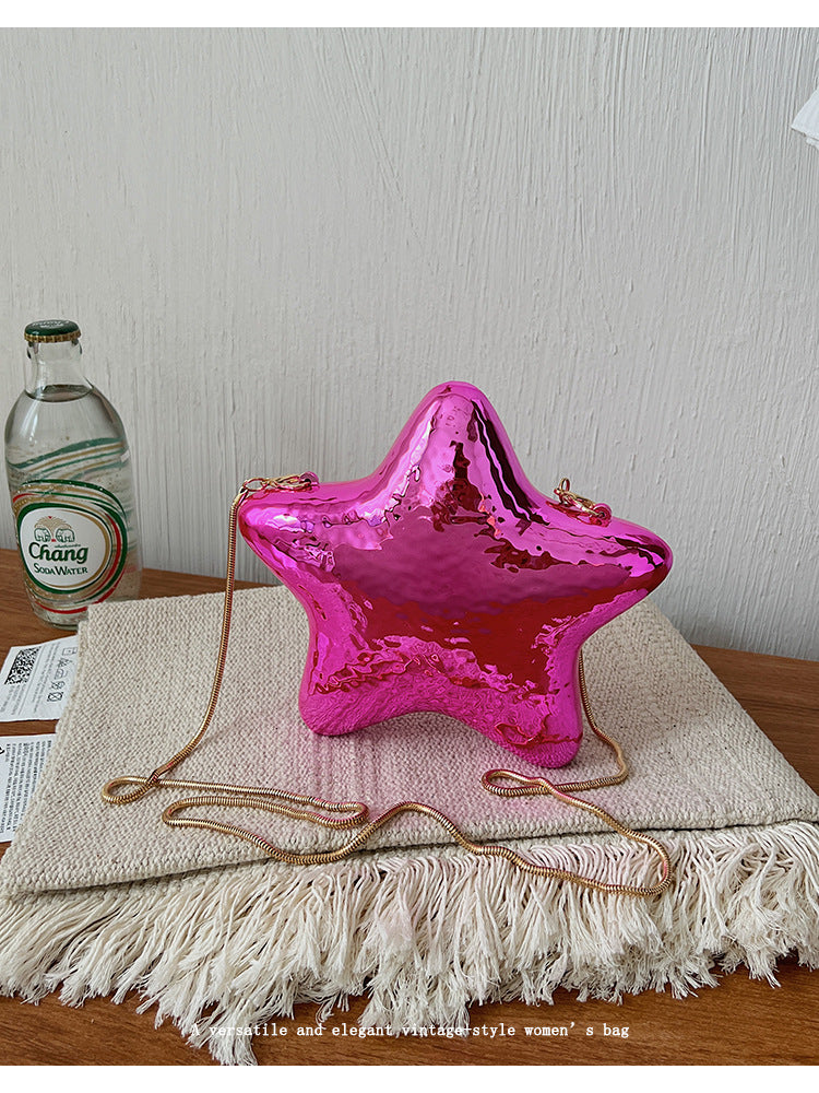 Star Shape Metallic Crossbody Bag