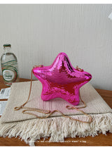 Star Shape Metallic Crossbody Bag