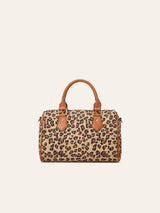 Women's Leopard Print Boston Handbag