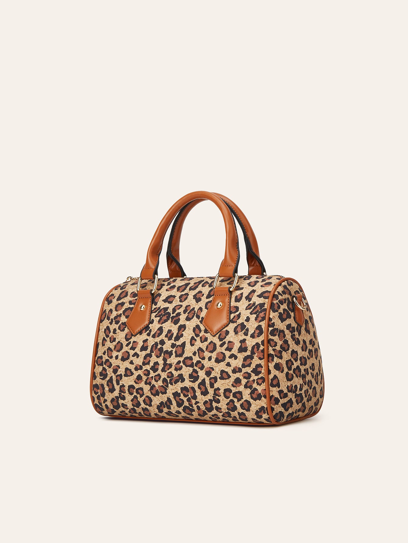 Women's Leopard Print Boston Handbag